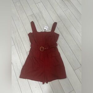 Elegant High Waist Women Shorts - Deep Red